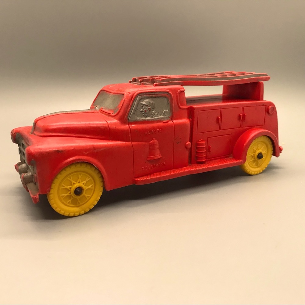 1950s Vintage Auburn Rubber co., red telephone truck vehiclenumber 503.